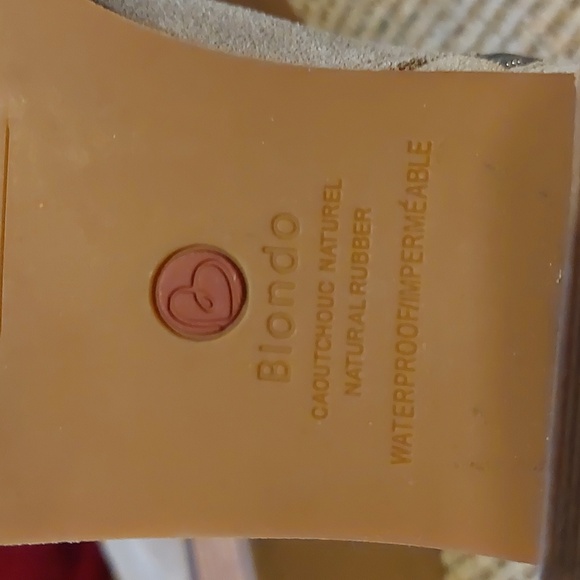 Blonde Suede Ankle Boots - Picture 9 of 9